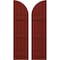 Ekena Millwork Americraft 4-Board (3 Batten) Wood Joined Board-n-Batten Shutters w/ Arch Top, ARW401BQ414X77MRH, PR ARW401BQ414X77MRH - alternate 1